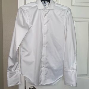 Men’s M Slim Fit White Dress Shirt Calvin Klein